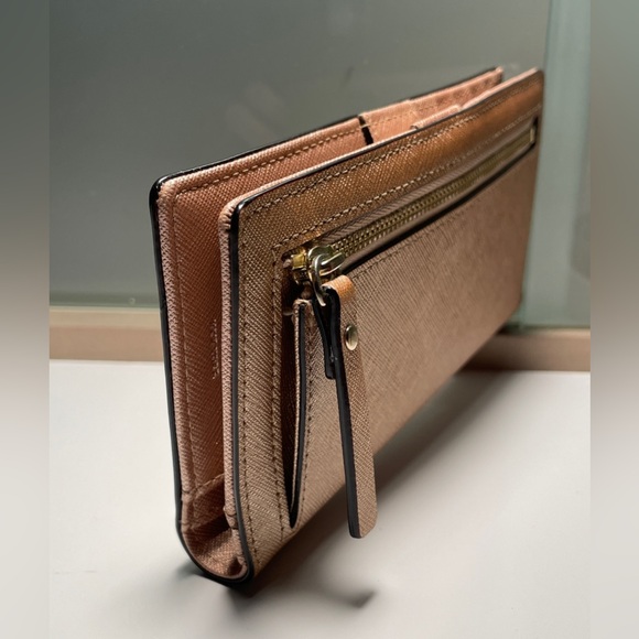 Beautifyl ROSE GOLD Kate Spade Snap Closure Wallet EUC - Picture 3 of 5